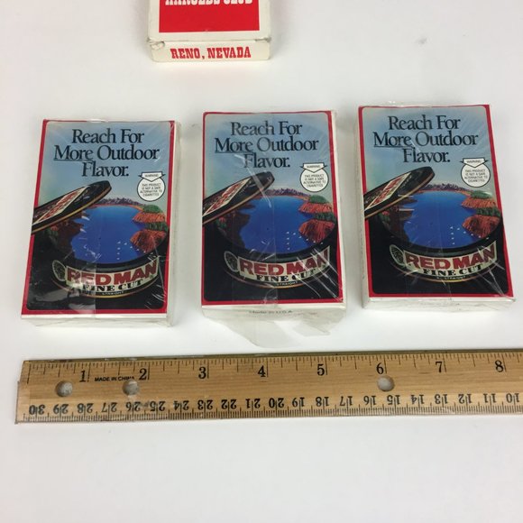 3 Vtg Mostly Sealed Redman Fine Cut Tobacco Playing Cards 1 Harolds‎ Club Reno - Picture 5 of 8